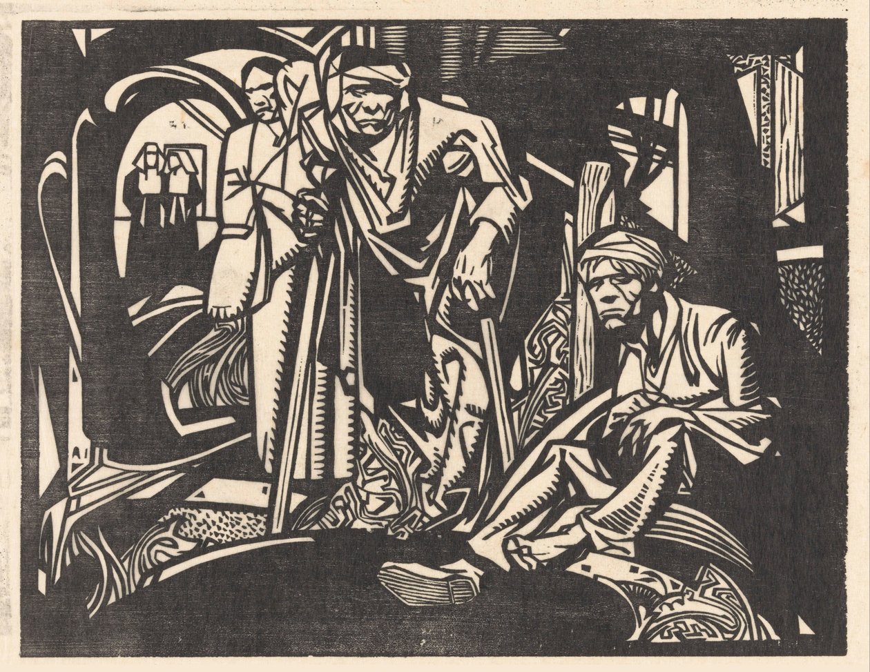 Ferido numa igreja de Johannes Josephus Aarts (signed by artist)