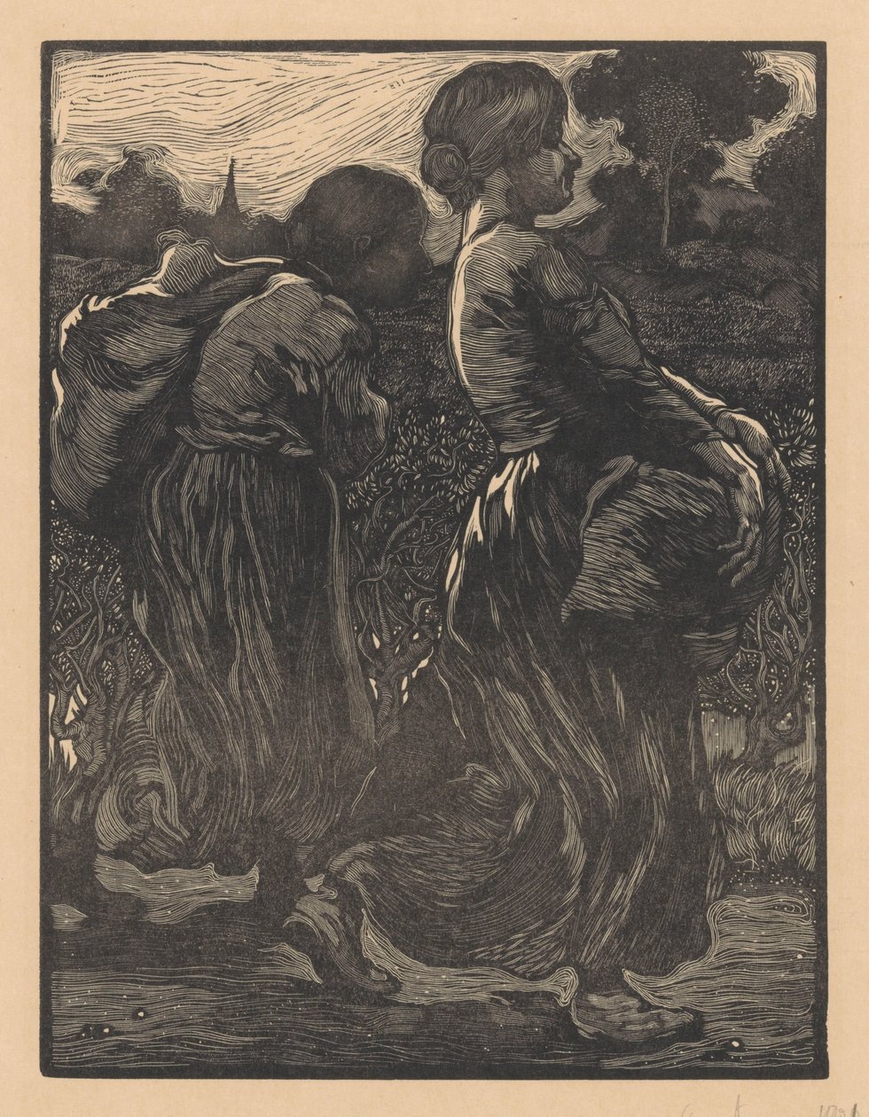 Dois trabalhadores agrícolas de Johannes Josephus Aarts (signed by artist)