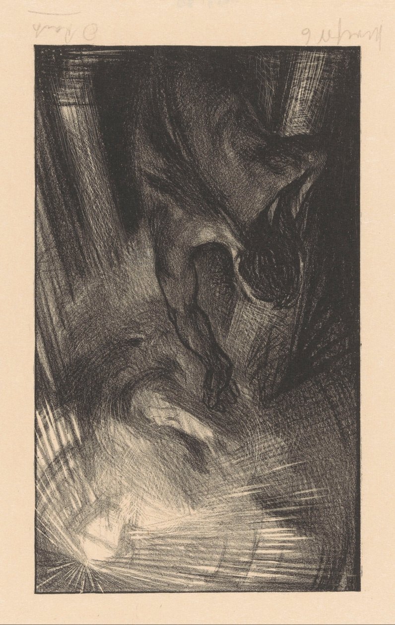 Aspecto de uma figura luminosa de Johannes Josephus Aarts (signed by artist)