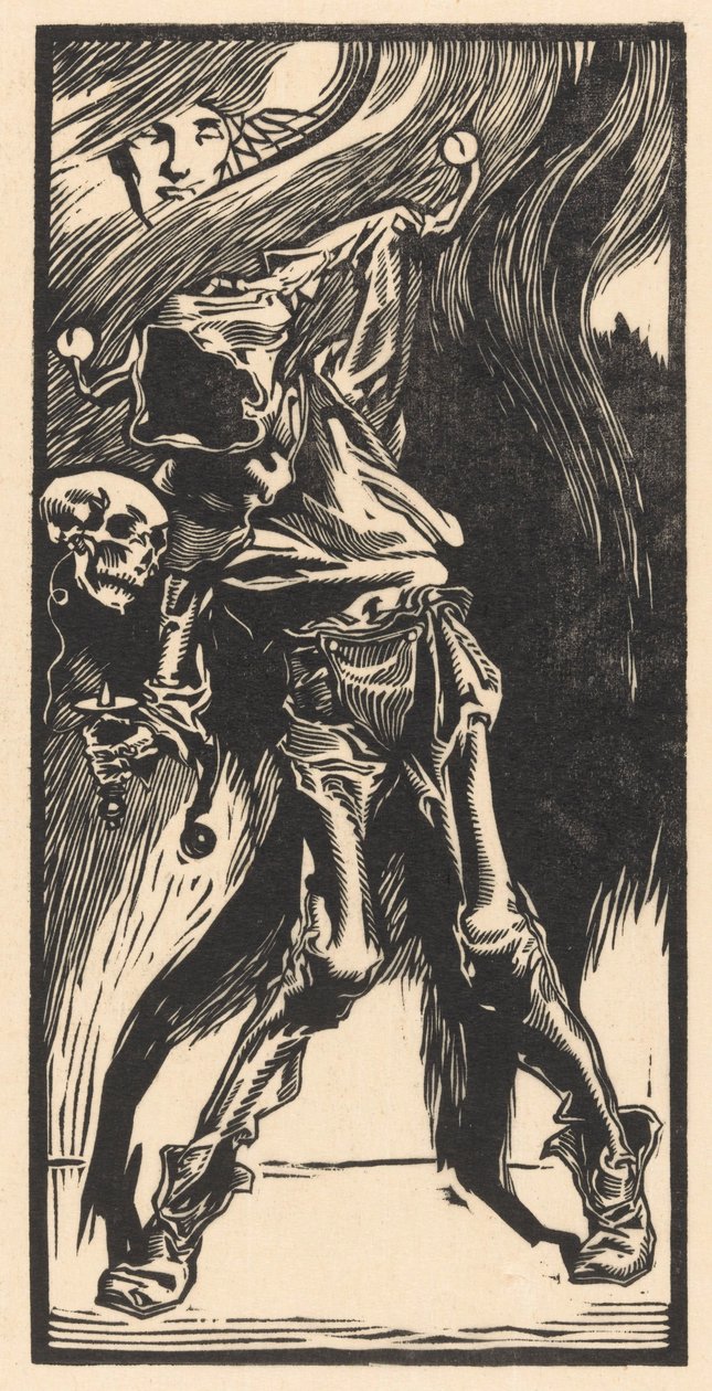 Morte como um arlequim, jogando bilboquet de Johannes Josephus Aarts