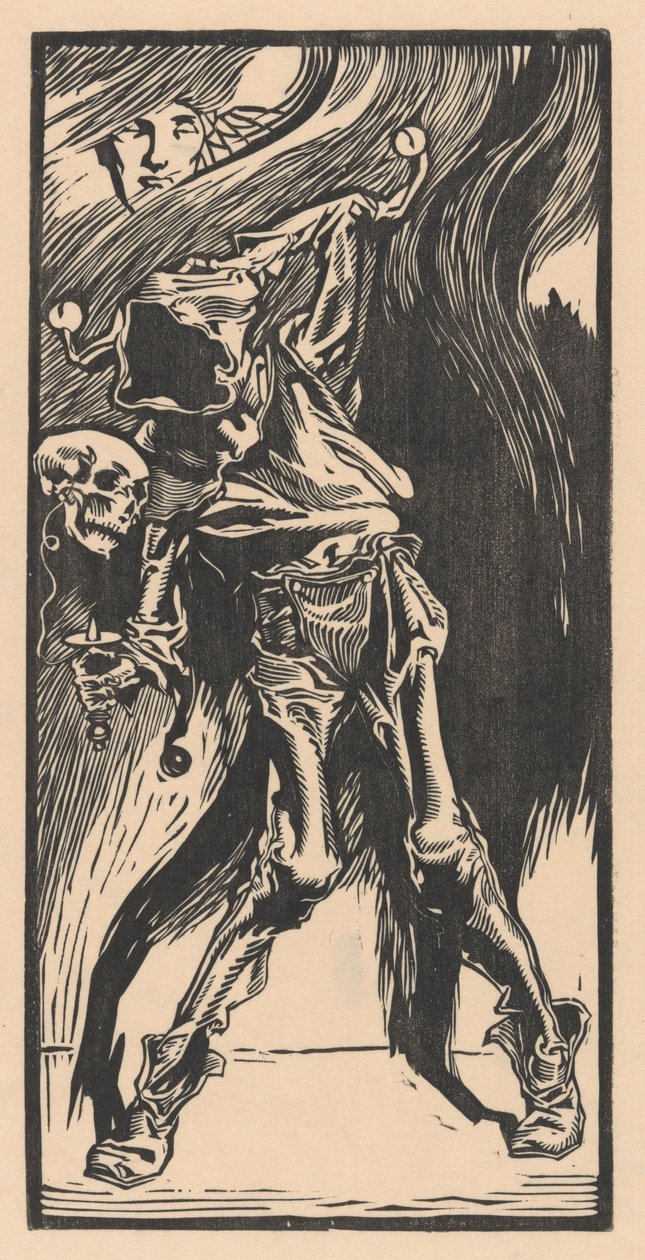 Morte como um arlequim, jogando bilboquet de Johannes Josephus Aarts