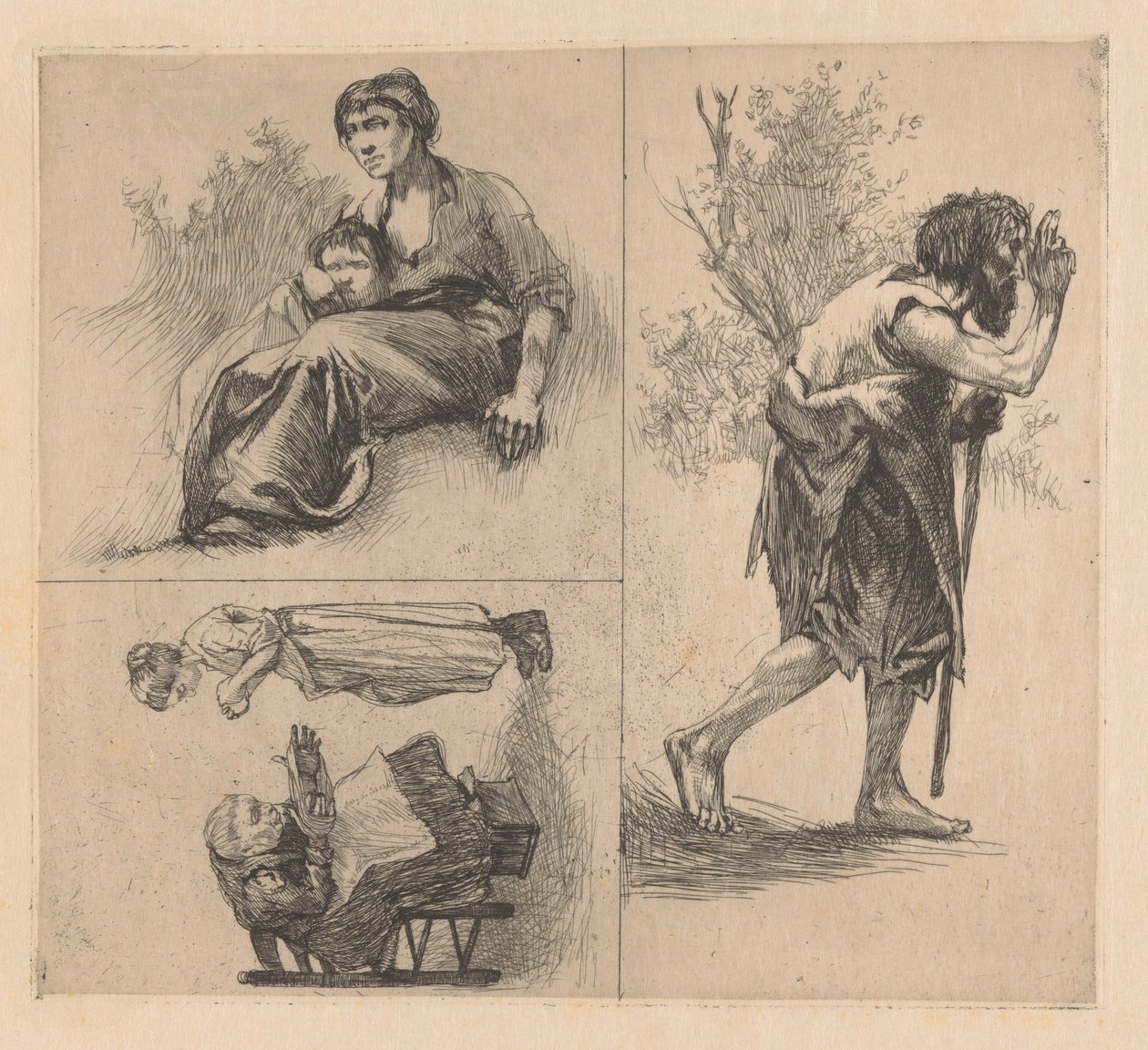 Três representações com figuras humanas de Johannes Josephus Aarts
