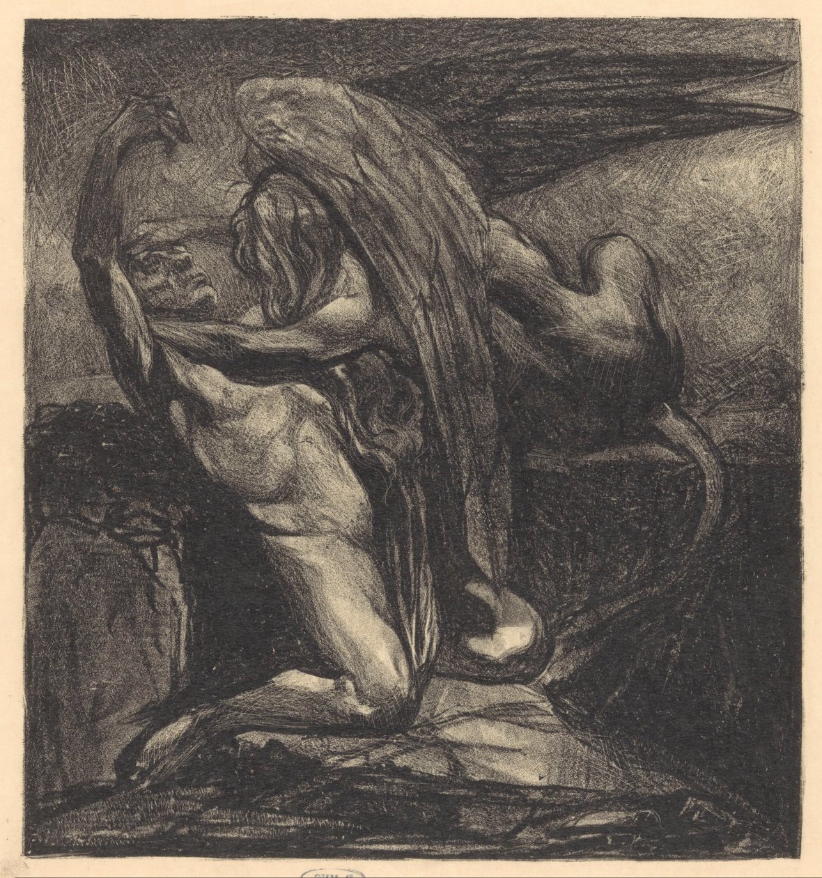 Esfinge com homem sem vida de Johannes Josephus Aarts