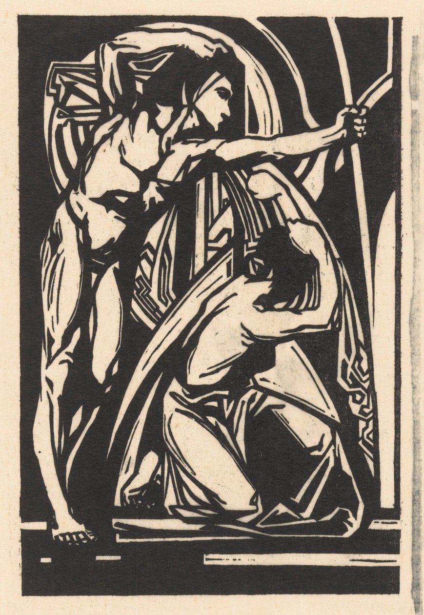 Homem de pé e mulher de joelhos de Johannes Josephus Aarts