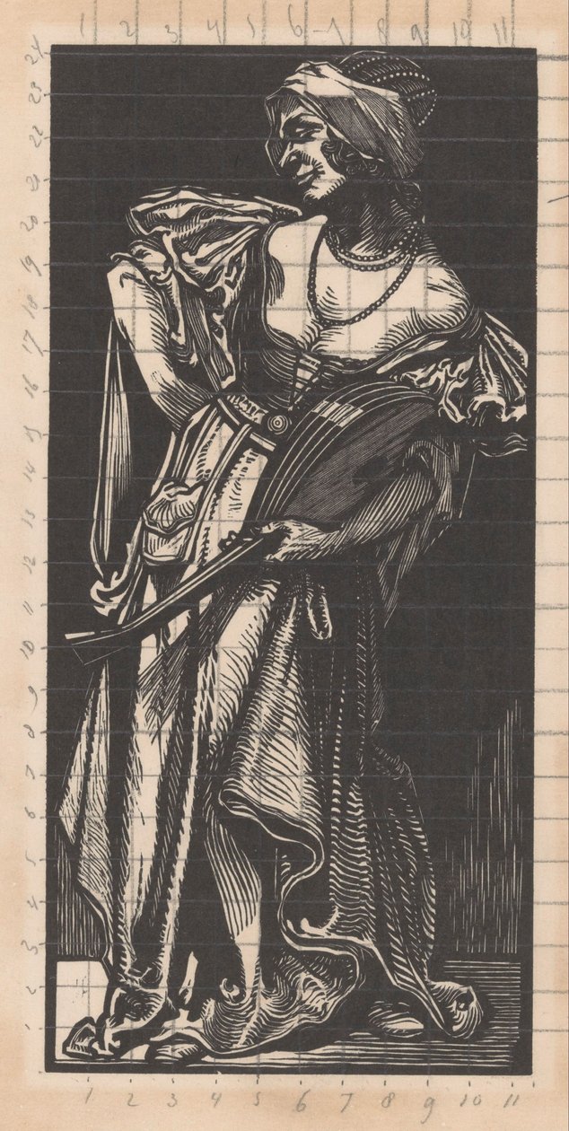mulher com alaúde de Johannes Josephus Aarts