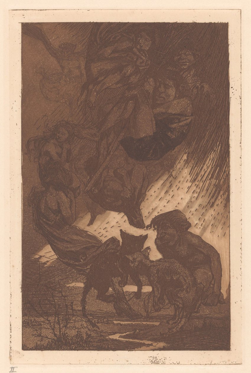 Pessoas flutuantes, criaturas de fantasia e gatos de Johannes Josephus Aarts
