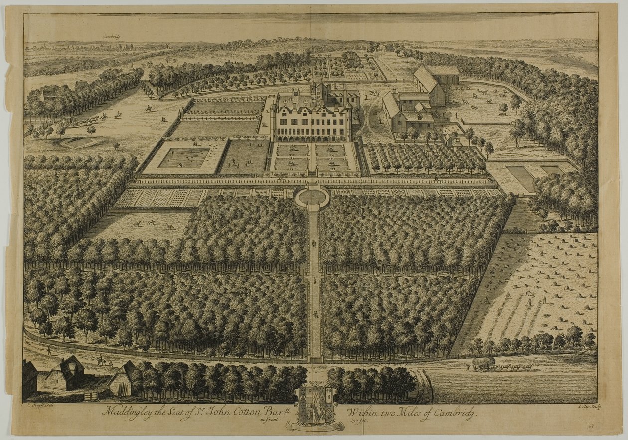 Maddingley, placa 57 da Britannia Illustrata de Johannes Kip