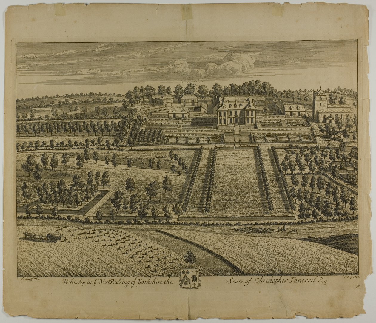 Whixley, placa 78 de Britannia Illustrata de Johannes Kip
