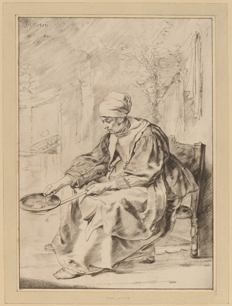 Mulher Panqueca, 1768. de Johannes Kornlein