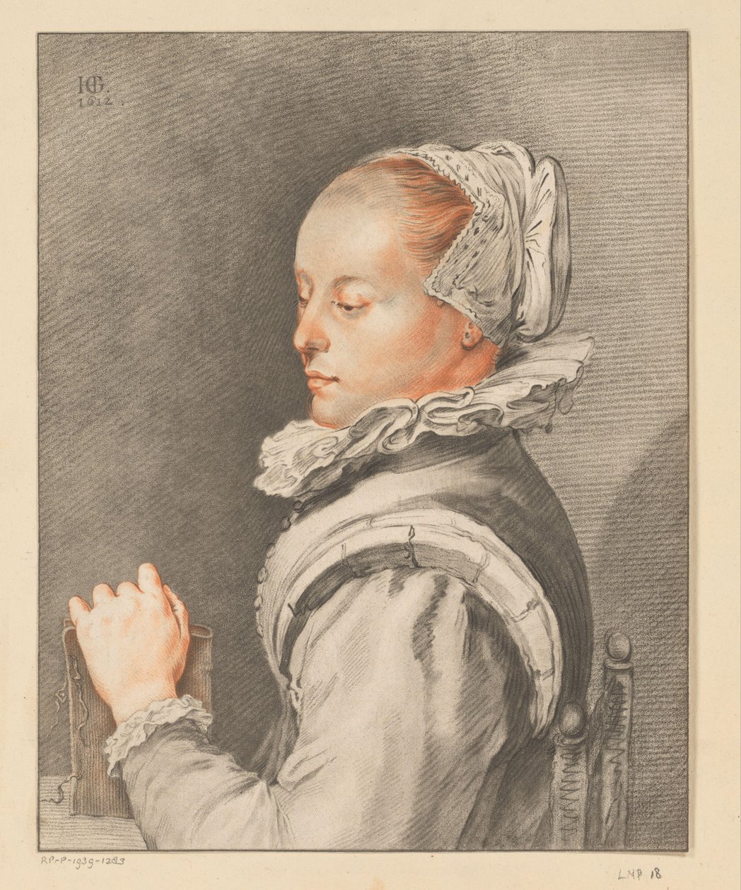Retrato de uma jovem mulher de Johannes Kornlein