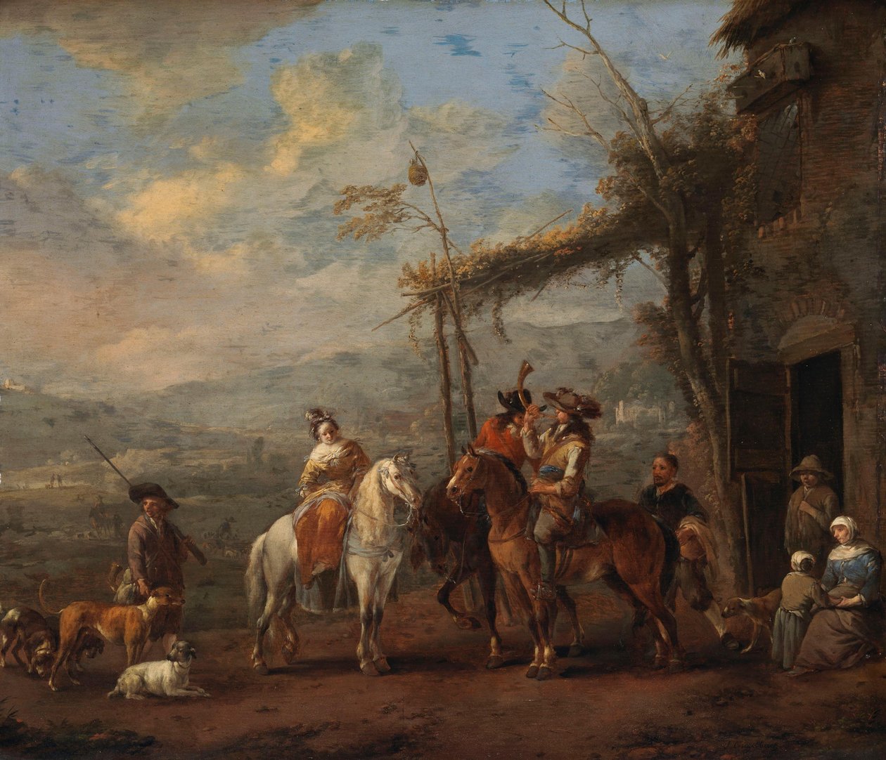 Uma partida de caça de Johannes Lingelbach