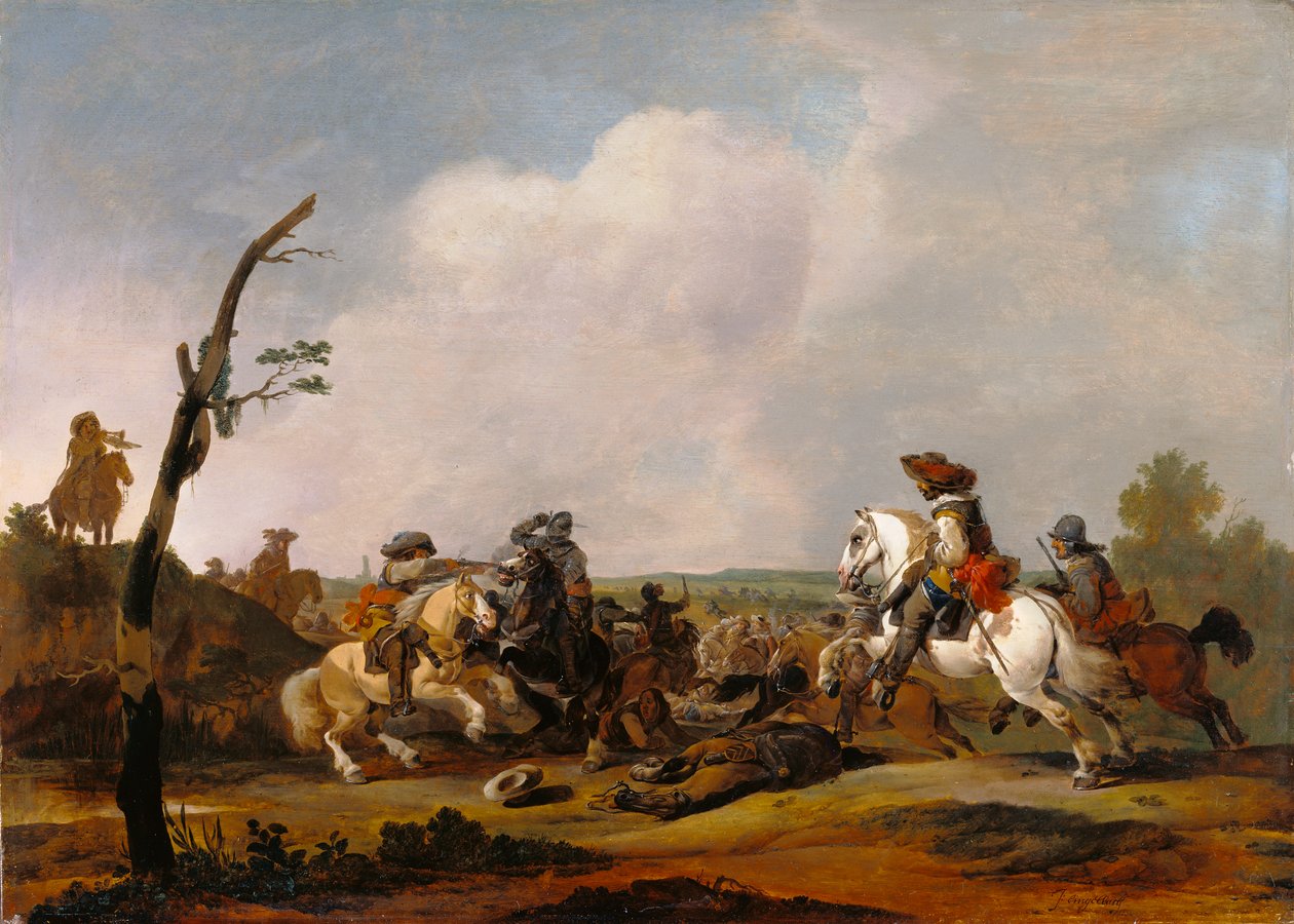Cena de Batalha, c.1651-52 de Johannes Lingelbach