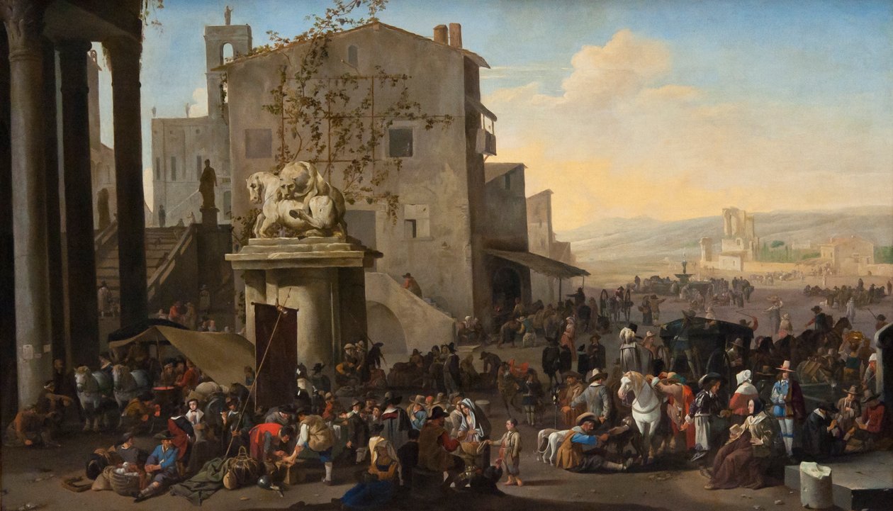 De Campo Vaccino ( Forum Romanum) te Roma de Johannes Lingelbach