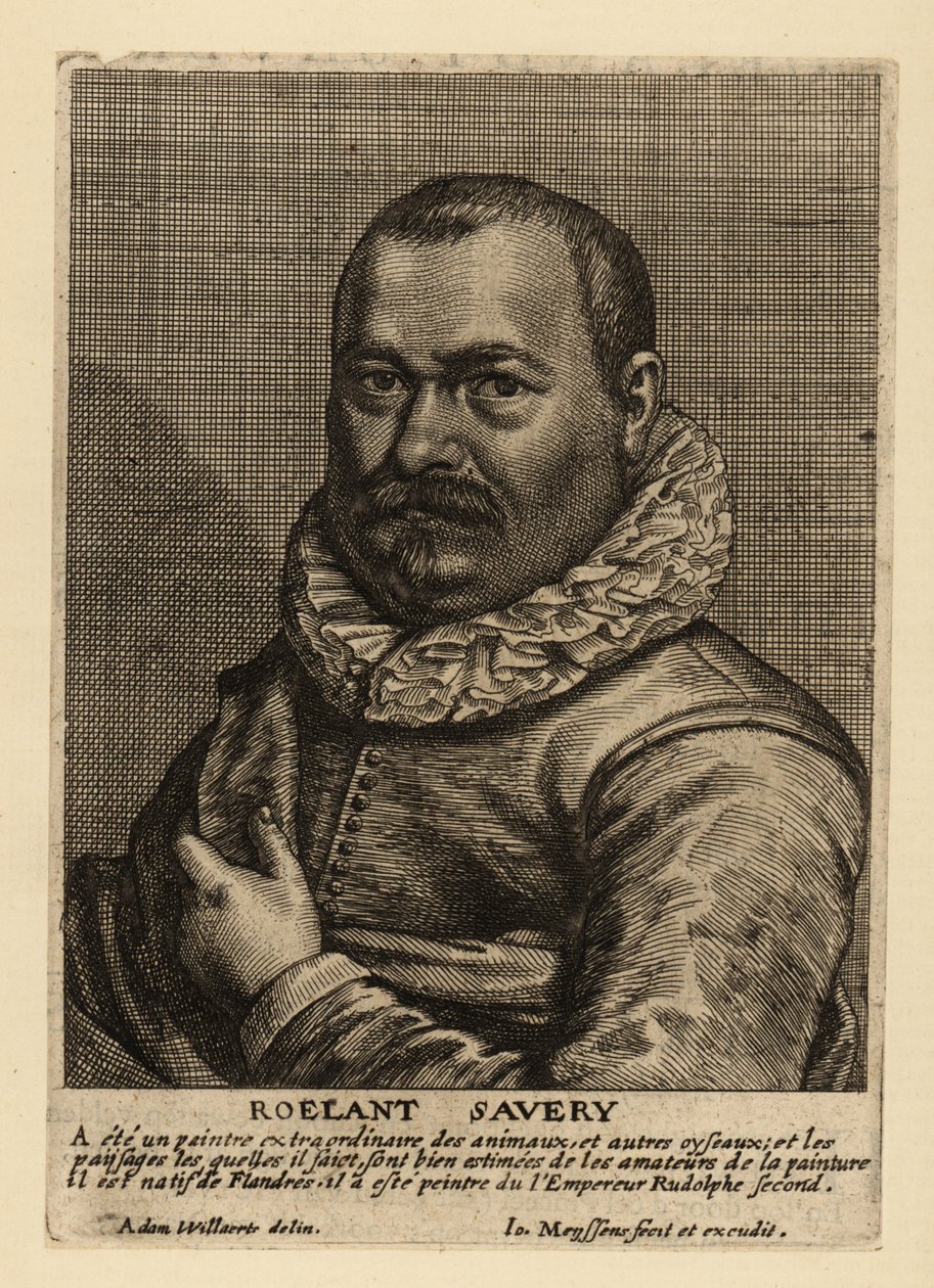 Retrato de Roelant Savery, pintor holandês da Idade de Ouro nascido na Flandres de Johannes Meyssens