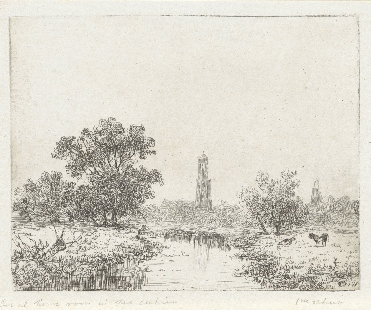 Vista de Utrecht(?) de Johannes Pieter van Wisselingh