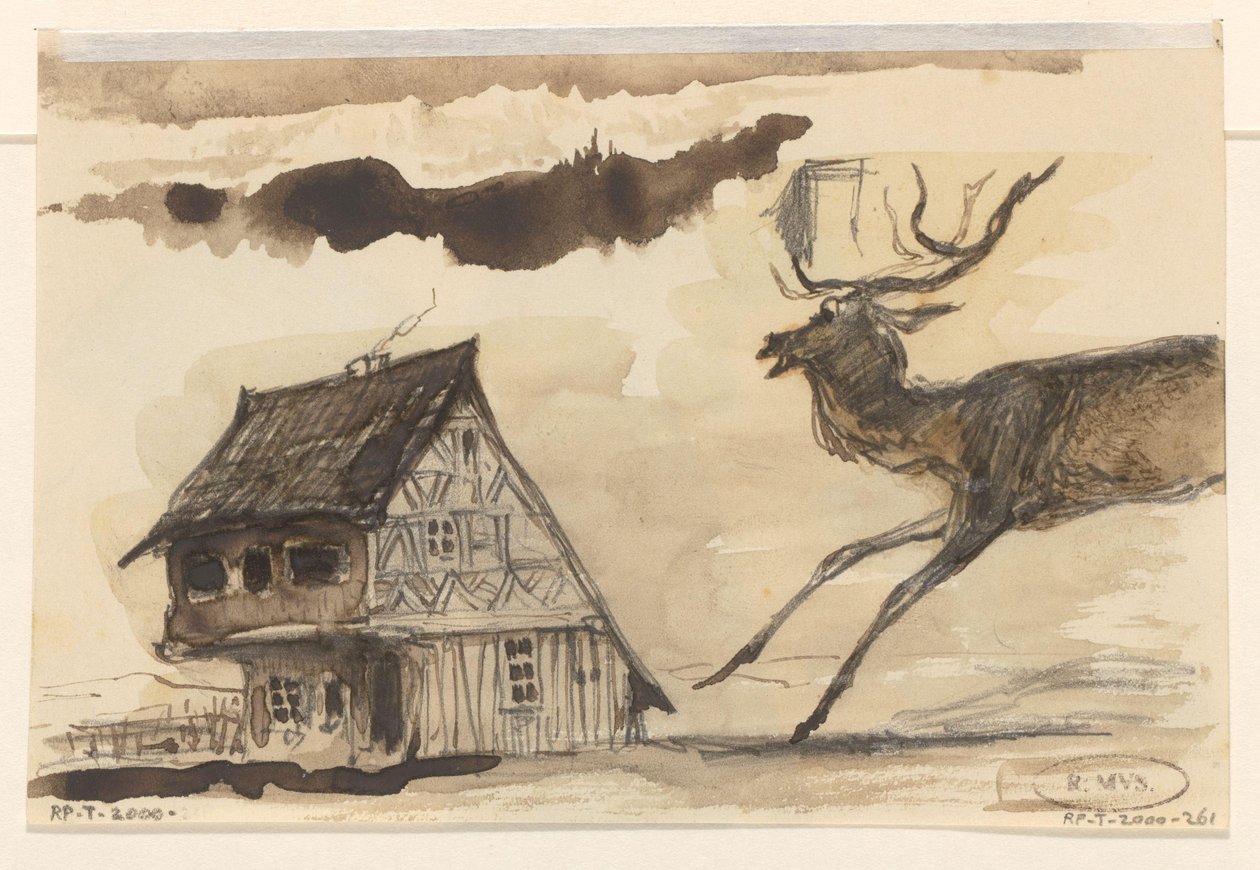 Casa e veado de Johannes Tavenraat
