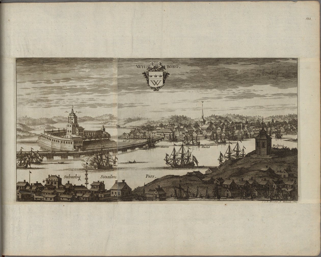 Vue de Vyborg (Russie) - Vista de Vyborg, por Aveelen, Johannes van den (1655-1727). Gravura em cobre, Entre 1667 e 1700. Nationalmuseum Estocolmo de Johannes Van den Aveele