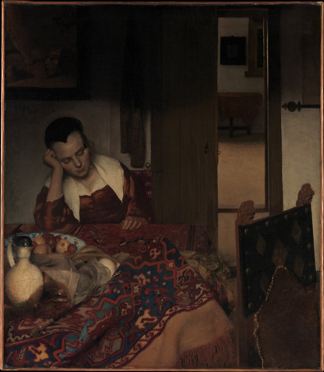 Ein schlafendes Mädchen de Johannes Vermeer