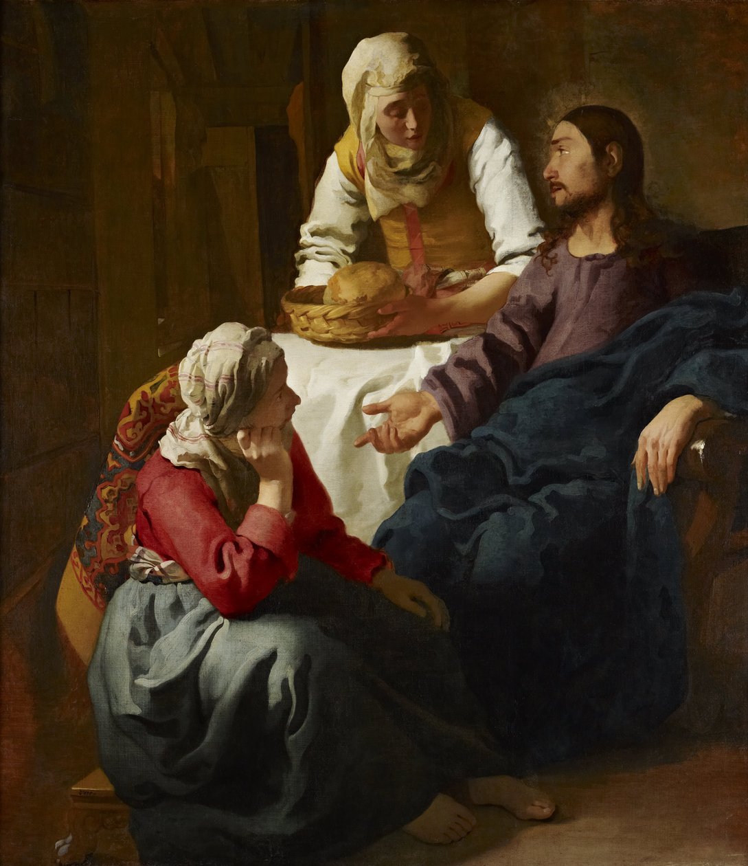 Christus im Haus von Martha und Maria de Johannes Vermeer