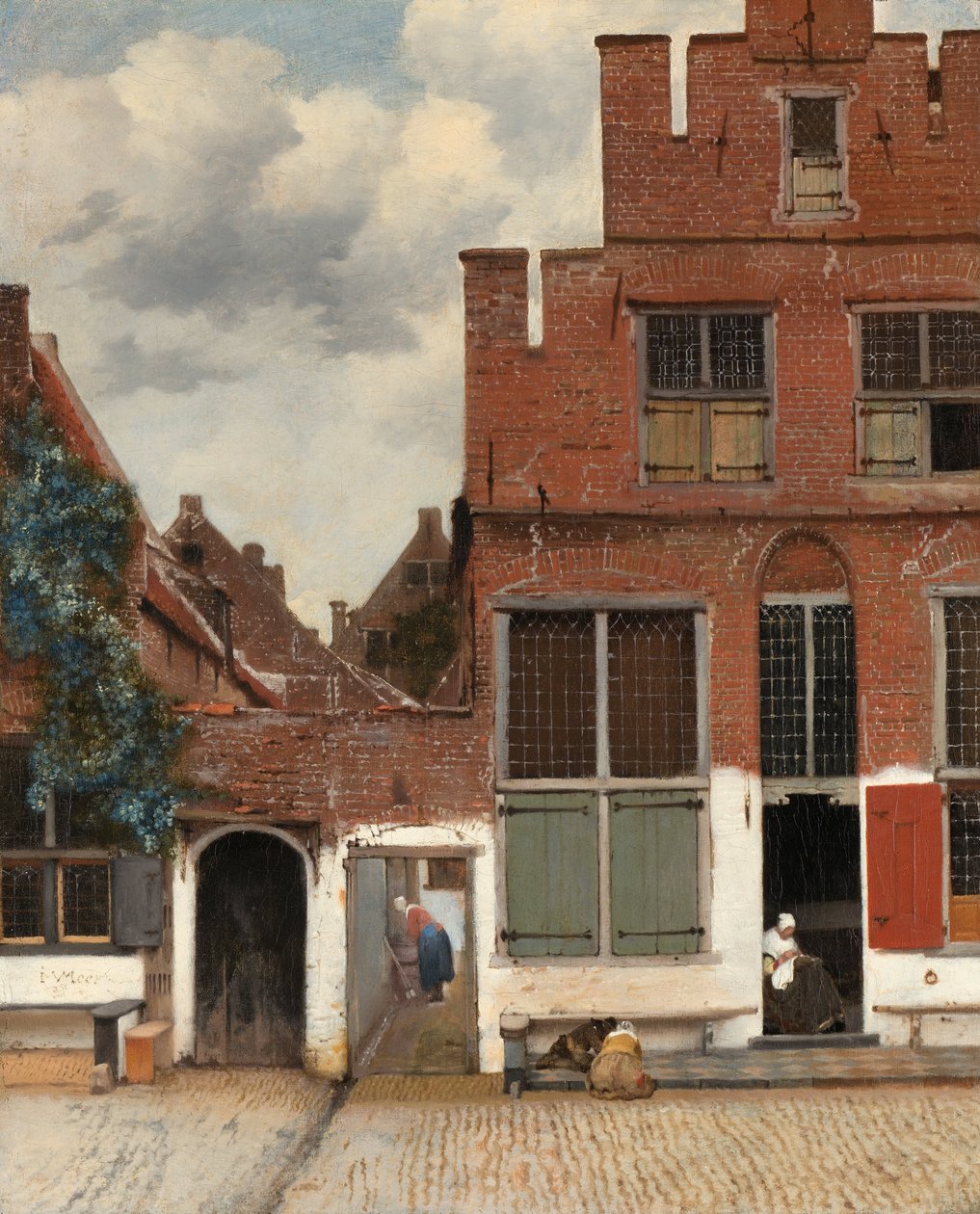 Holandês: Vista das casas em Delft, conhecidas como "A pequena rua" Vista das casas em Delft, conhecidas como "A pequena rua de Johannes Vermeer