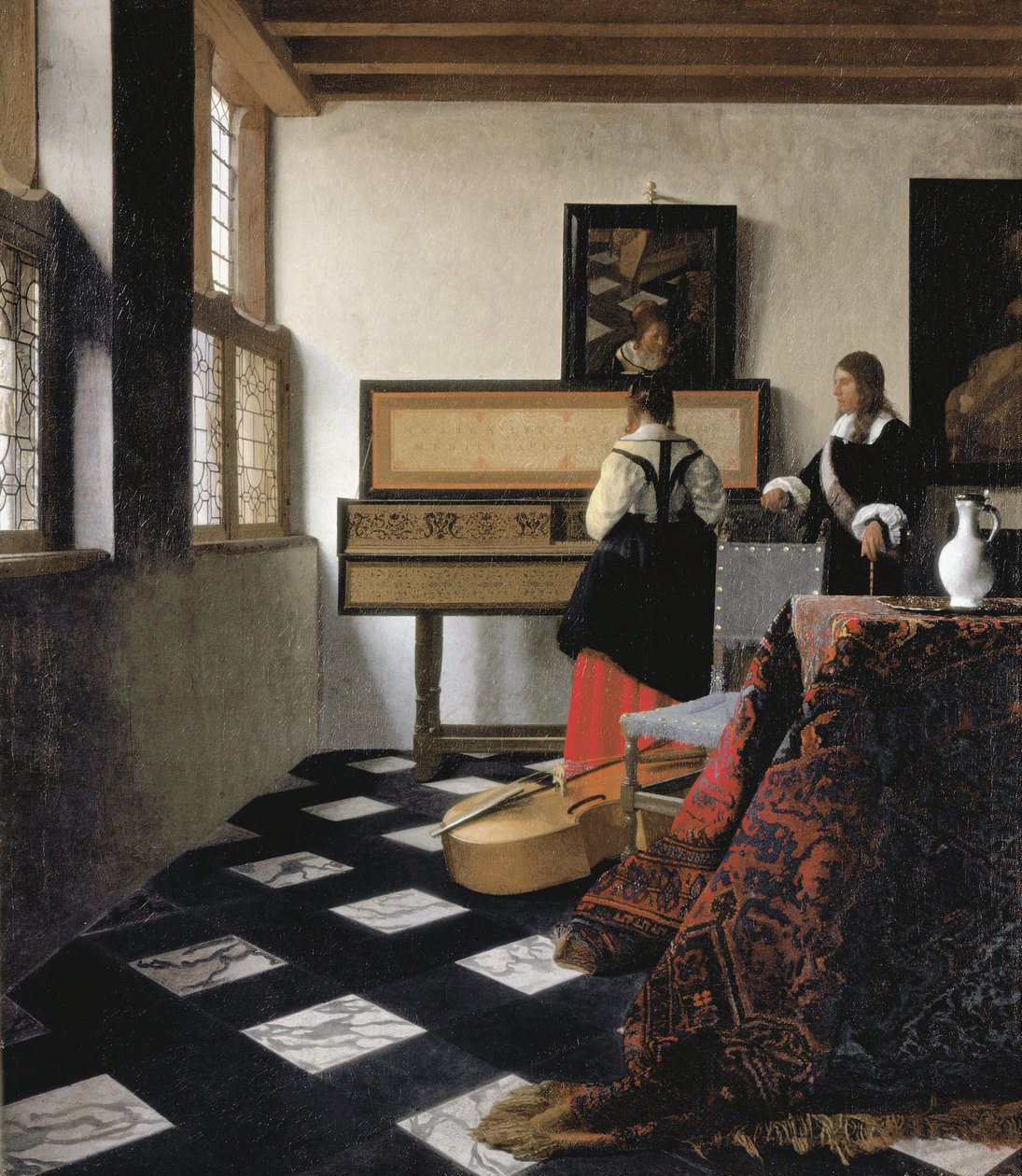 Senhora na Virginal com um Cavalheiro, "A Lição de Música de Johannes Vermeer