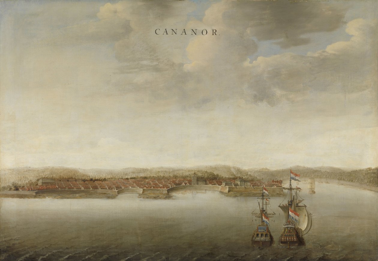 Vista de Cannanore na costa de Malabar na Índia
Vista de Cananor na costa de Malabar na Índia
Cananor (título sobre o objecto) de Johannes Vinckboons (attributed to)