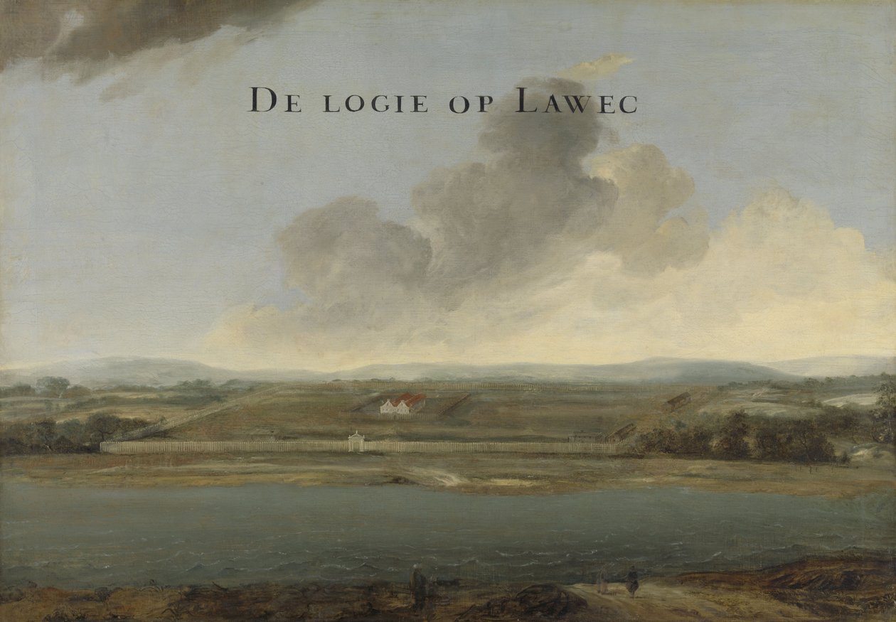 Empresa Holandesa das Índias Orientais de Trading da Lawec no Camboja, c.1662-3 de Johannes Vinckeboons