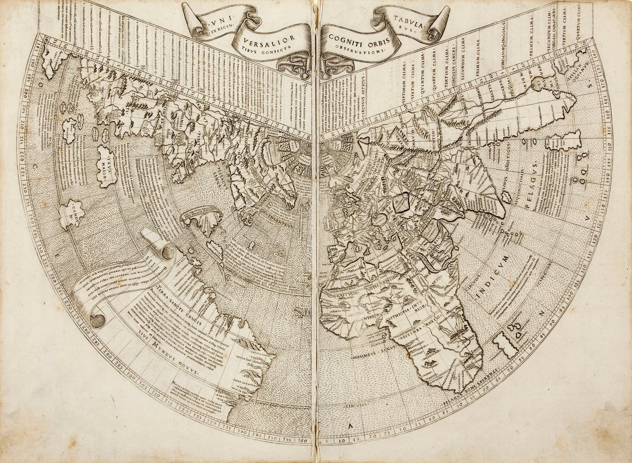 Mapa-mundo da "Geographia" de Ptolomeu de Johannes & Vitalibus Bernardinus Venetus de Ruysch
