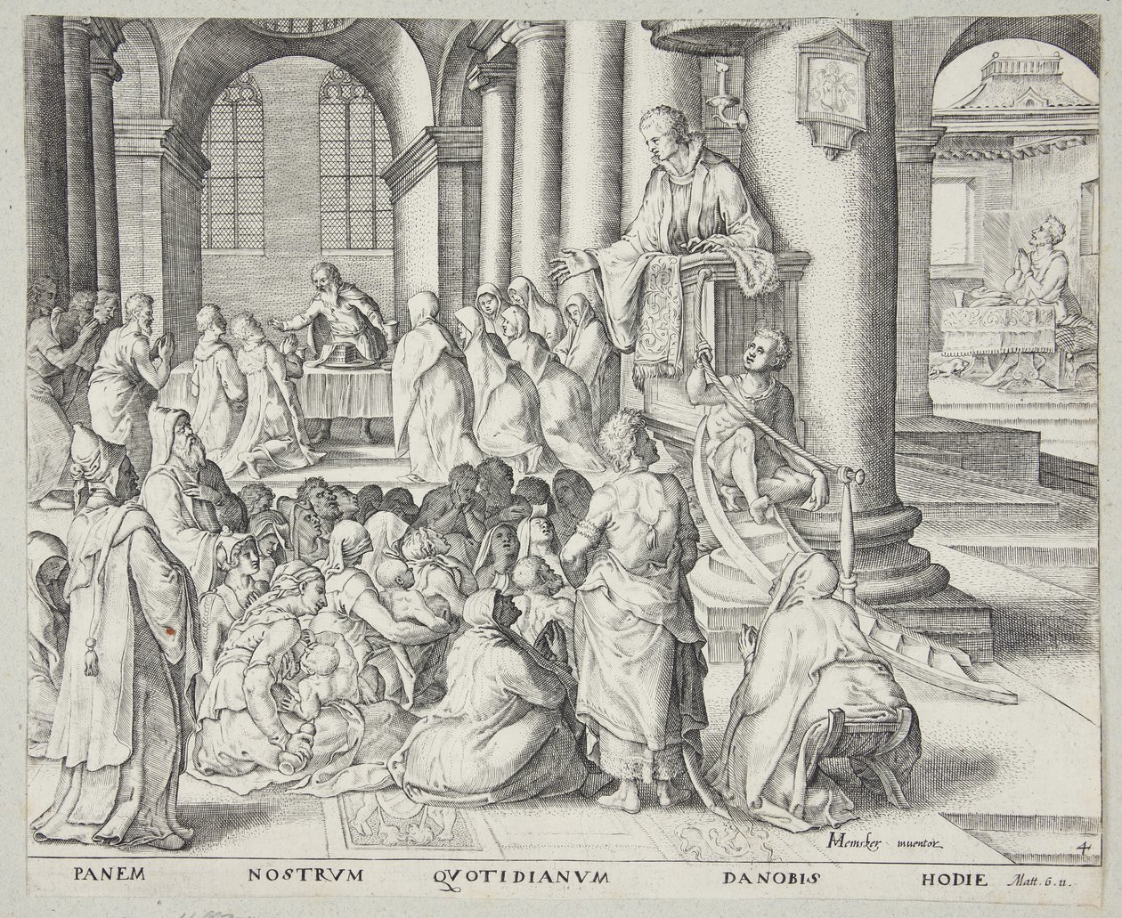 O sermão na igreja de Johannes Wierix