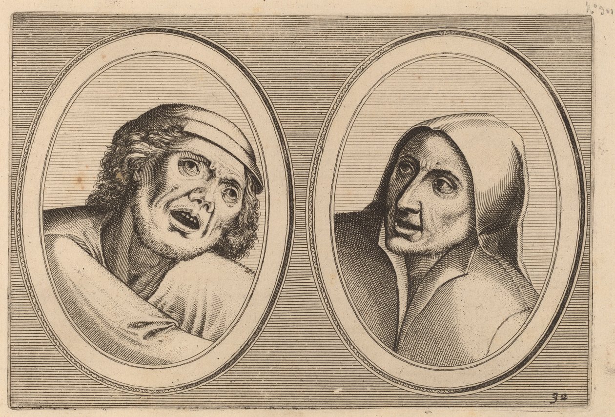 "Harme Snap-op" e "Keursje-sonder-naed" de Johannes and Lucas van Doetechum after Pieter Bruegel the Elder