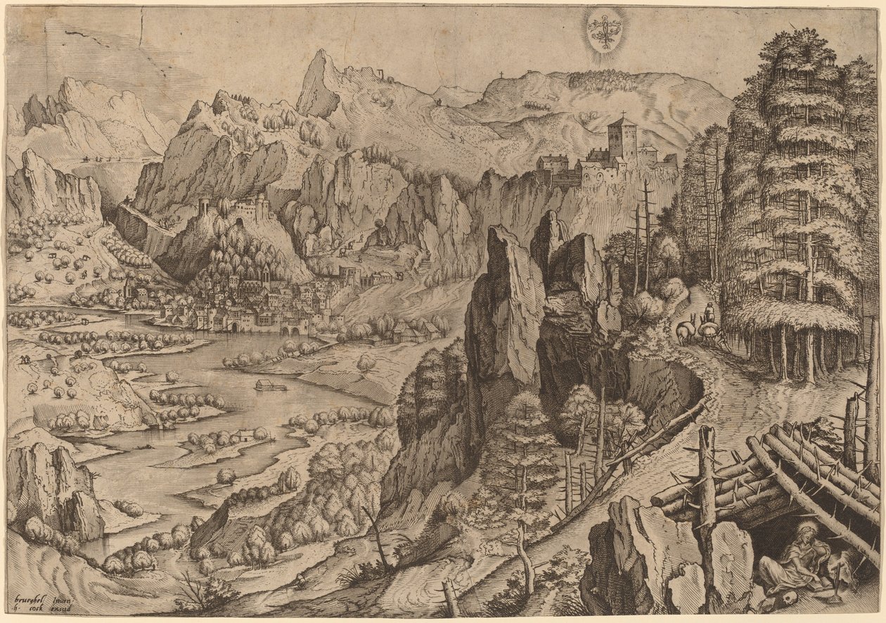 A penitente Madalena (A penitente Madalena) de Johannes and Lucas van Doetechum after Pieter Bruegel the Elder