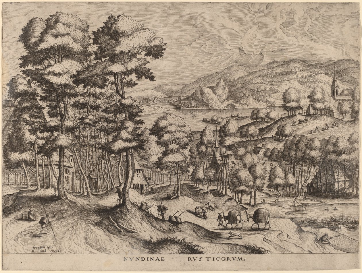 Marketplace of Rusticus (Mercado Rústico) de Johannes and Lucas van Doetechum after Pieter Bruegel the Elder