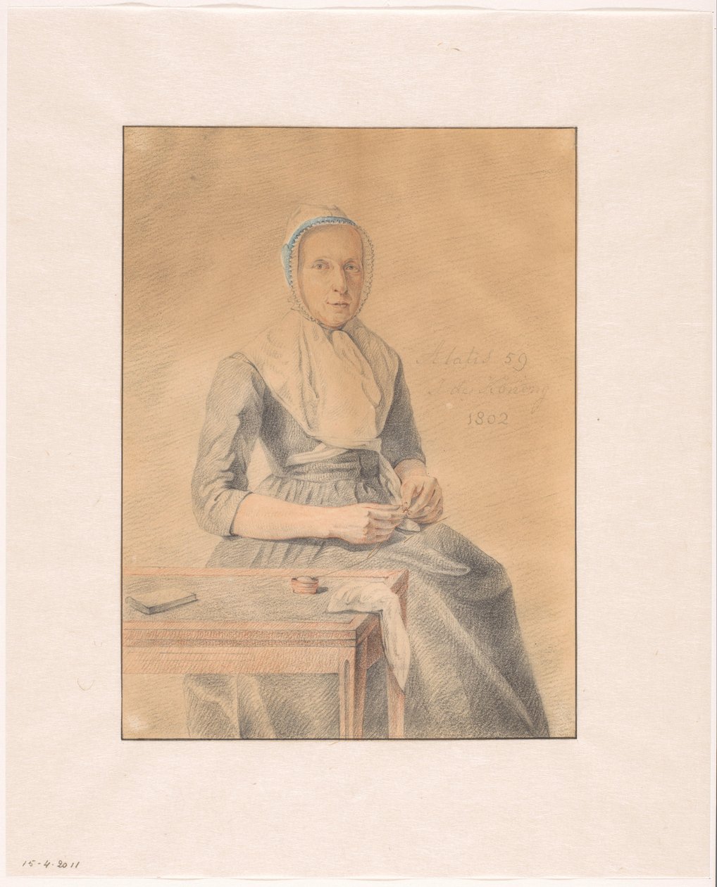 Retrato de Catharina van Eck de Johannes de Koning (signed by artist)