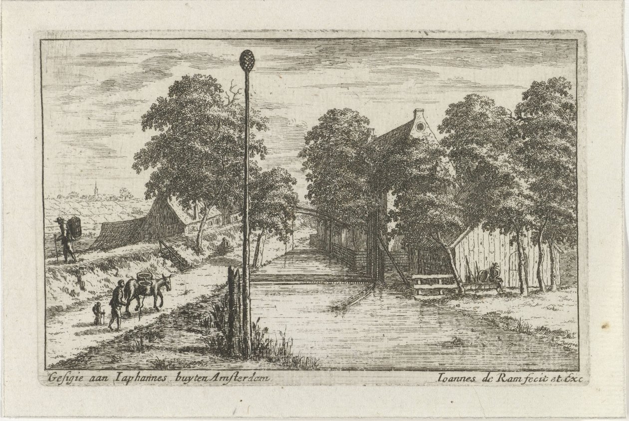 Vista de Jaap Hannes
Gesigie aan Iaphanes buyten Amsterdam (título sobre o objecto) de Johannes de Ram