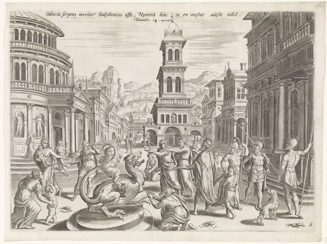 Daniel e o dragão
História de Daniel (título da série)
Theatrum biblicum (...) (título da série) de Johannes of Lucas van Doetechum