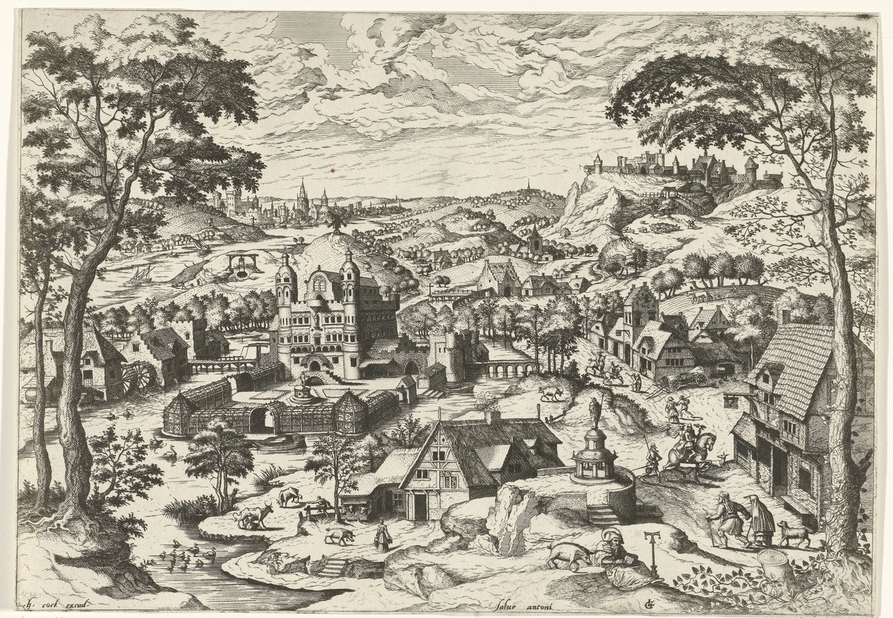Paisagem com Santo António
Salve antoni (título sobre o objecto)
Paisagem com histórias cristãs (título da série) de Johannes of Lucas van Doetechum