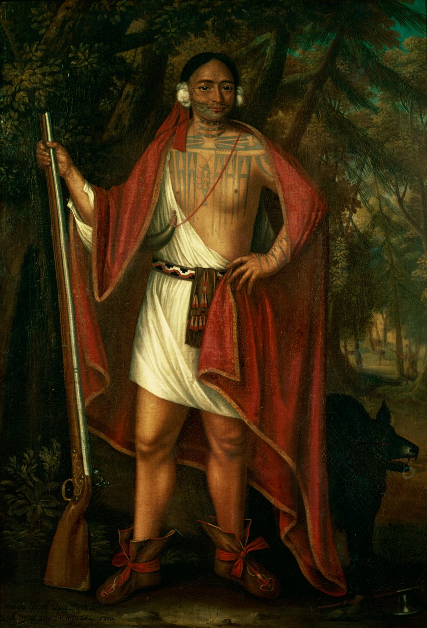 Sa Ga Yeath Qua Pieth Ton, Rei dos Maguas, 1710 de Johannes or Jan Verelst