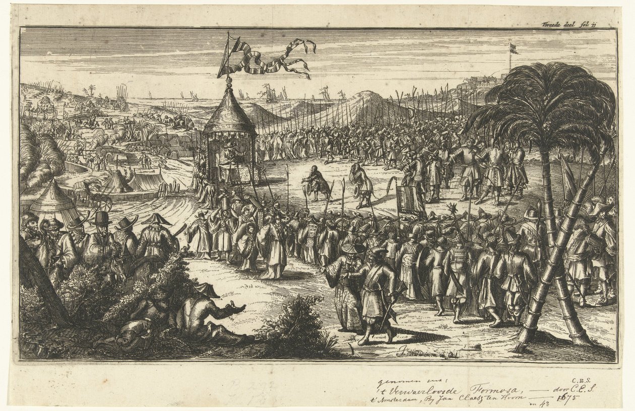 Representantes holandeses comparecem a Koxinga de Johannes van Baden