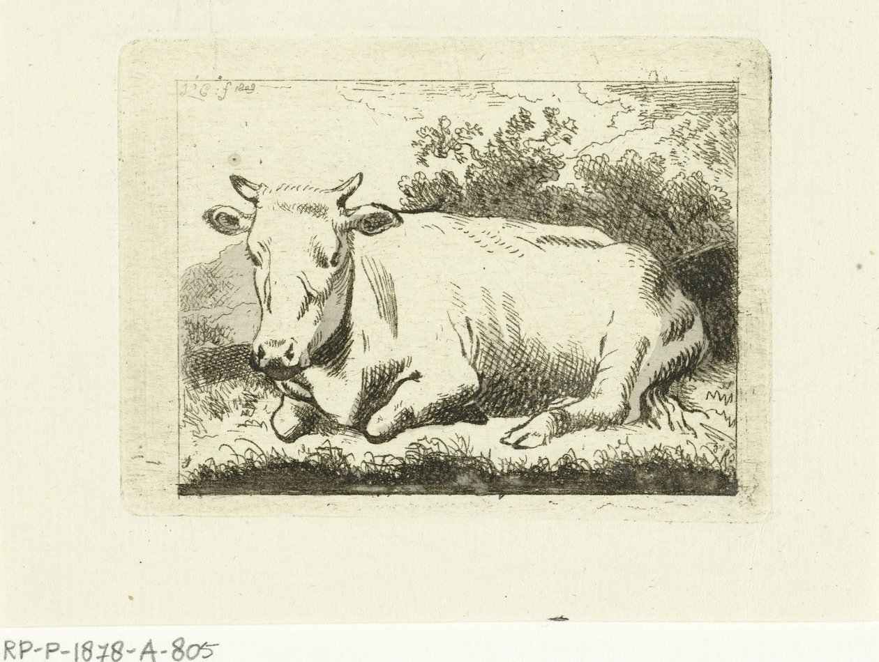Vaca reclinada de Johannes van Cuylenburgh