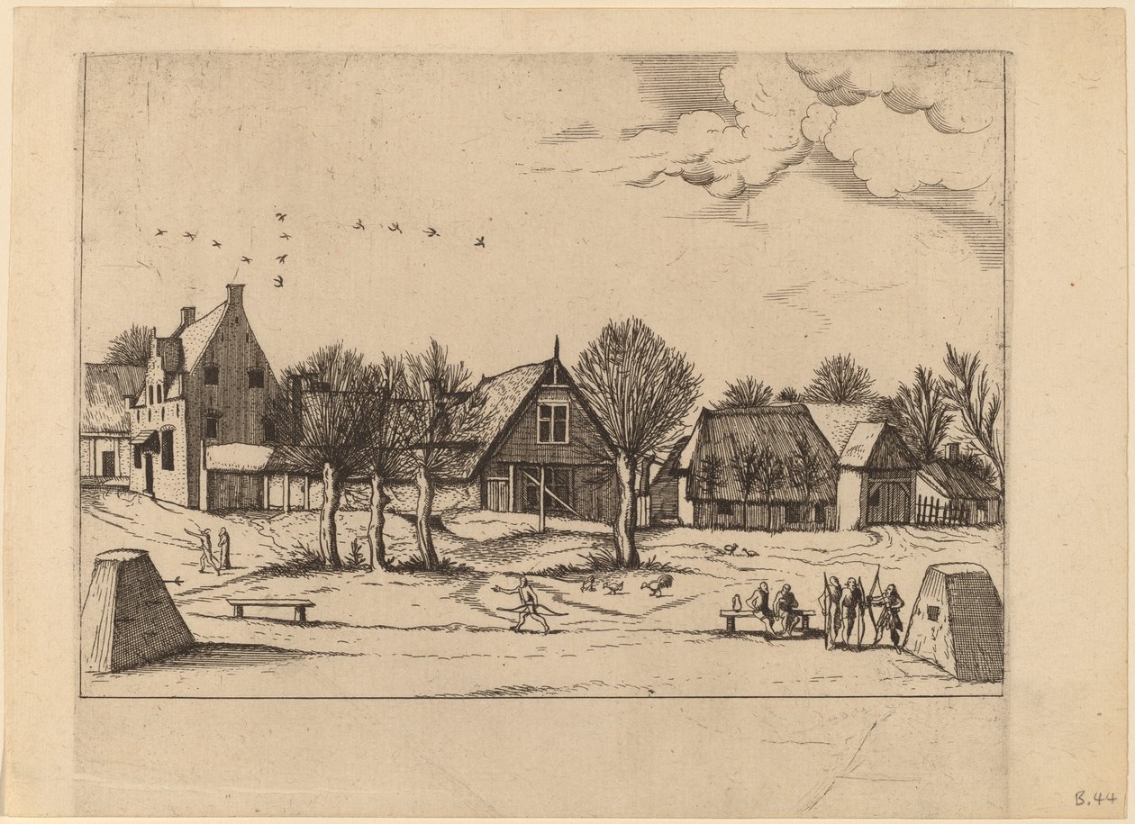 Vila do interior de Johannes van Doetechum, the Elder and Lucas