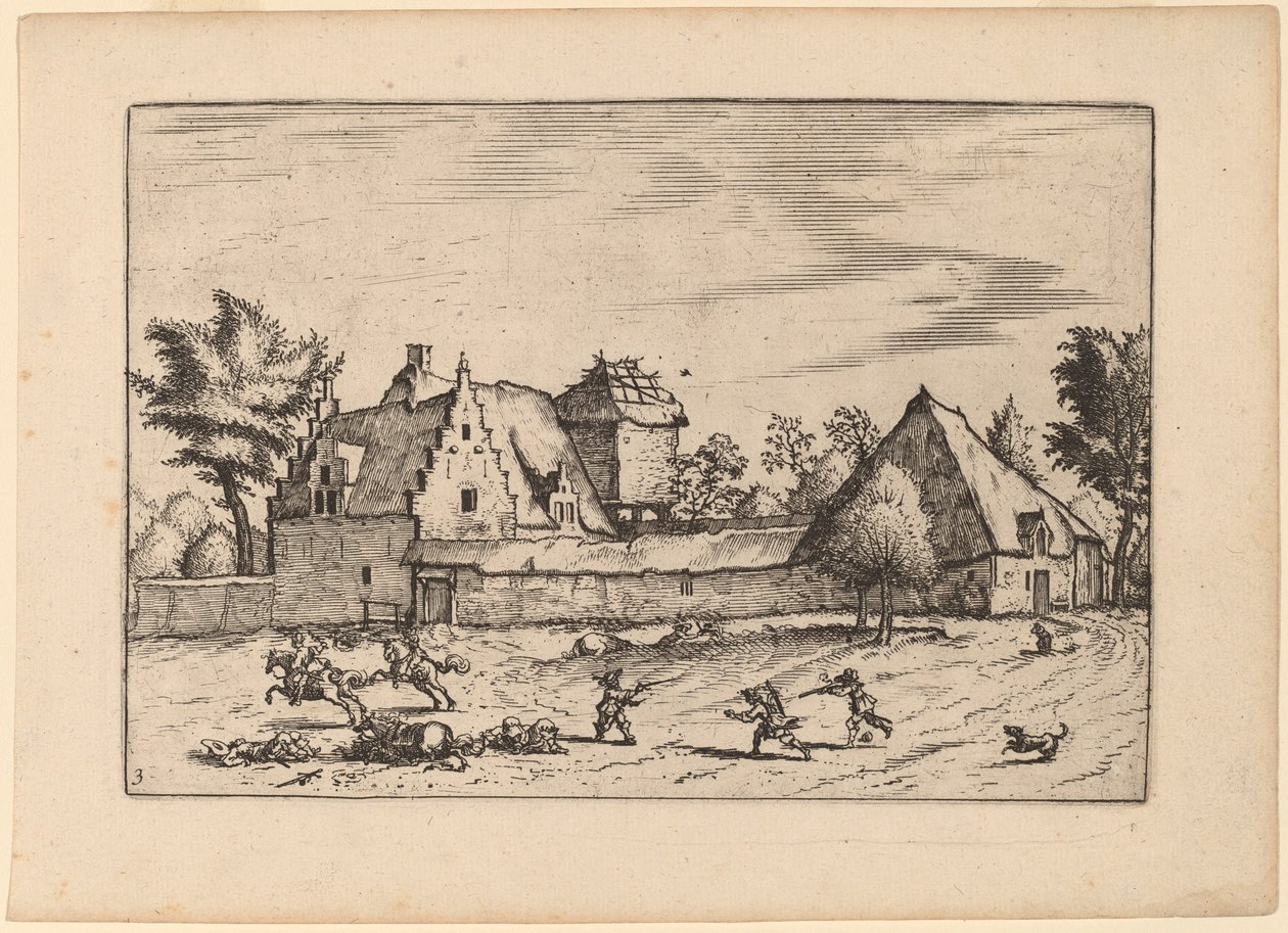 Fazendas em um tribunal de Johannes van Doetechum, the Elder and Lucas