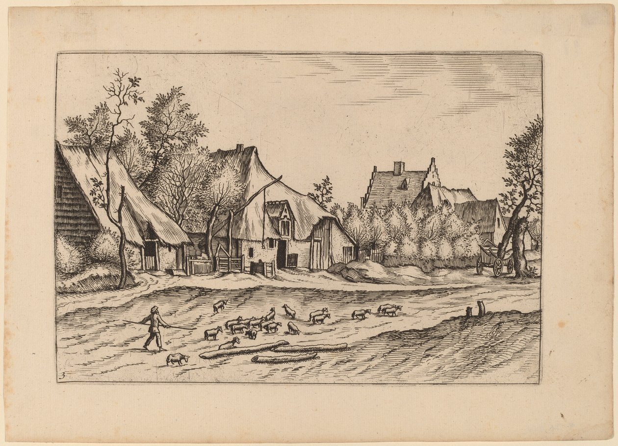 Fazendas em uma vila de Johannes van Doetechum, the Elder and Lucas