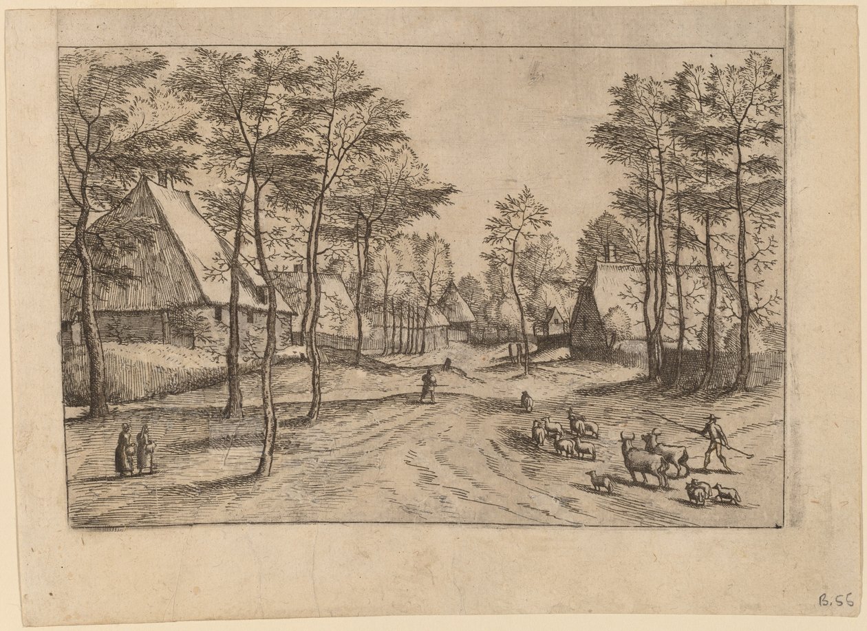 Rua da Vila de Johannes van Doetechum, the Elder and Lucas