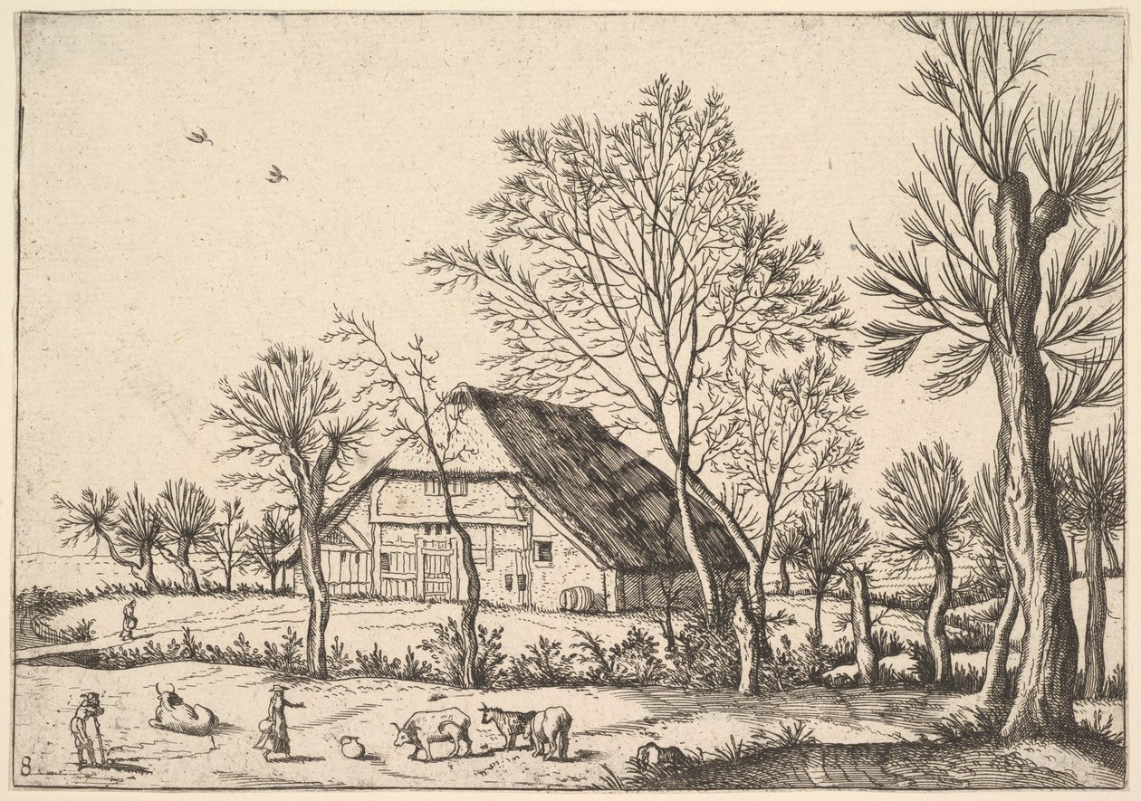 Farm, de The Small Landscapes, 1559-61. de Johannes van Doetecum I