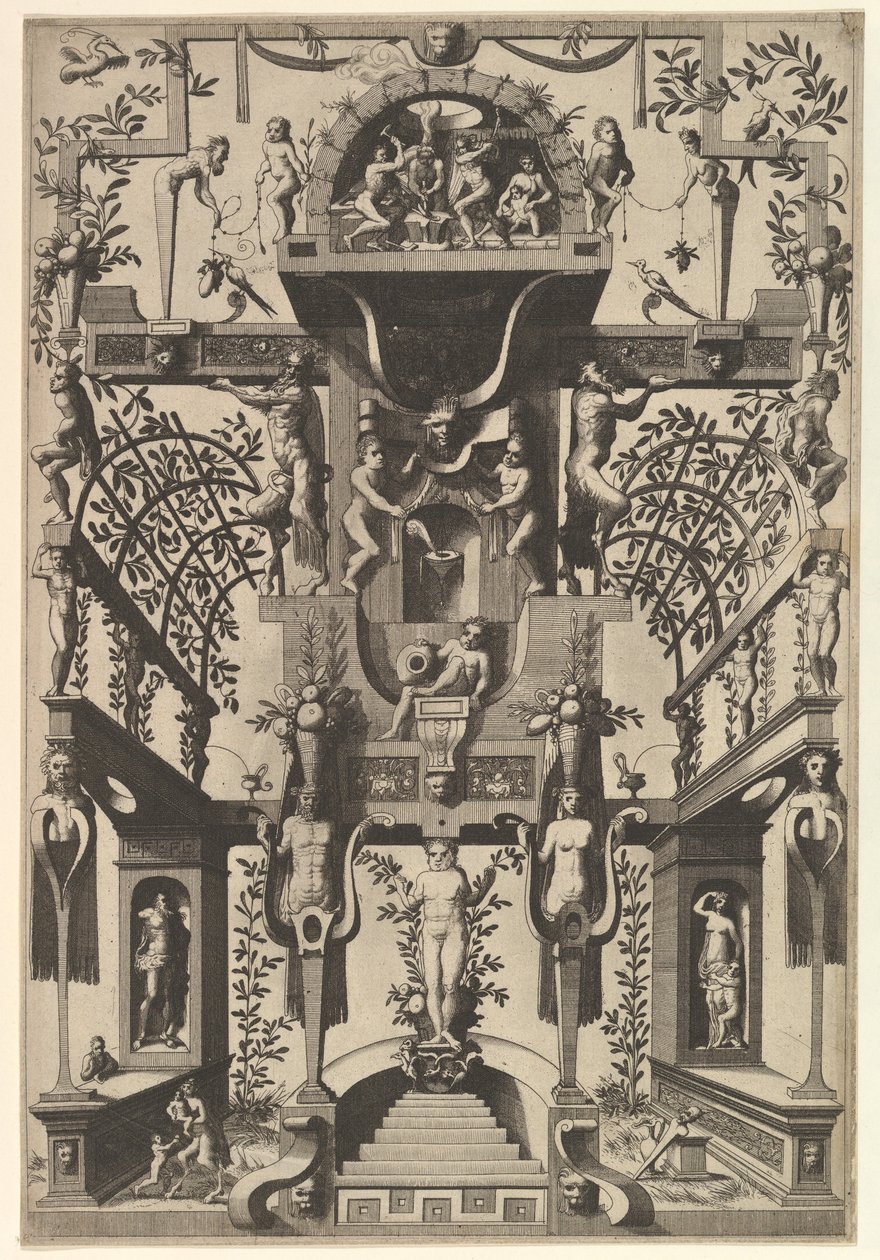 Decoração Grotesca Moderna, 1557. de Johannes van Doetecum I