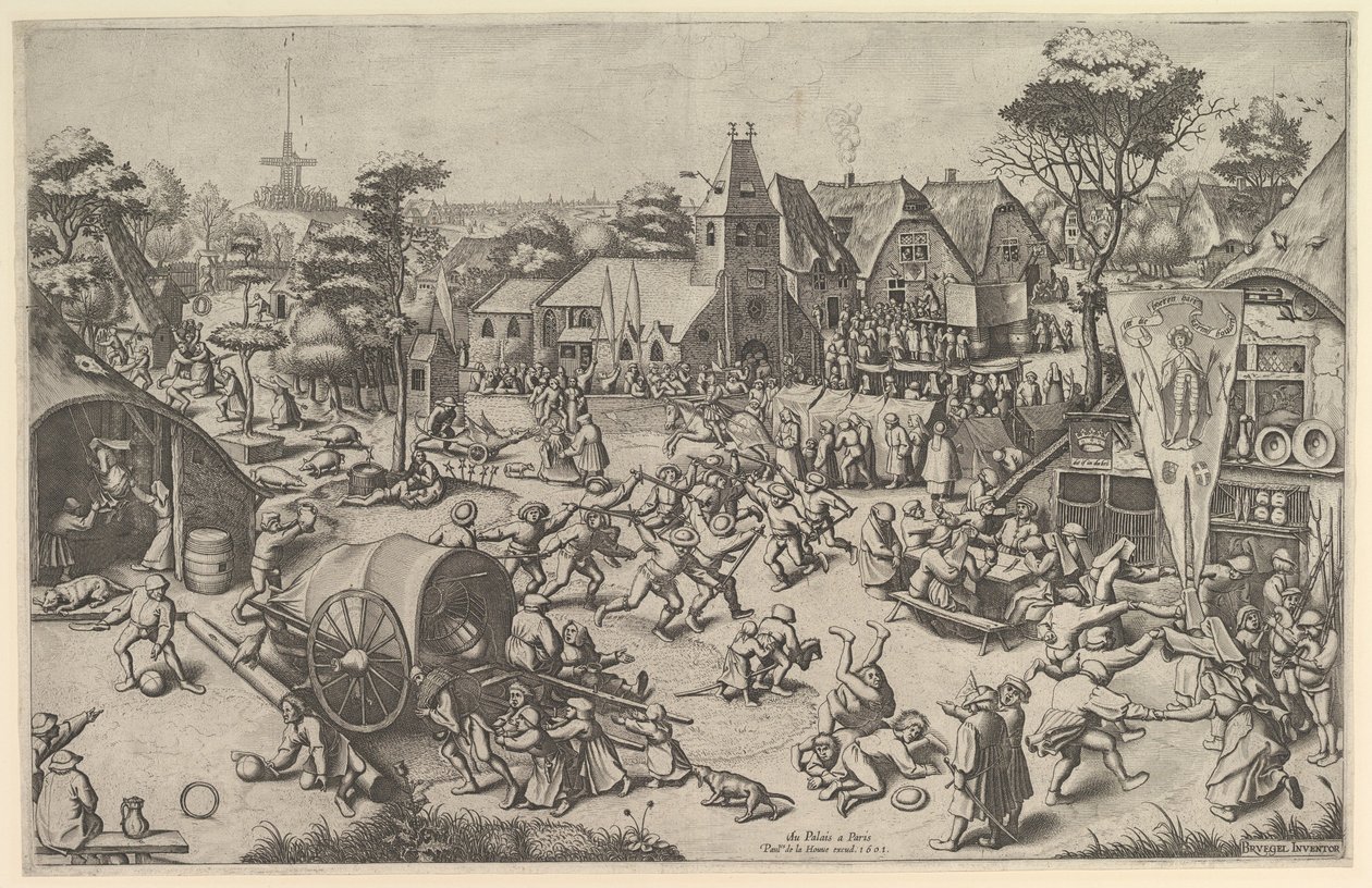 The Kermis of Saint George, ca. 1569, impresso em 1601. de Johannes van Doetecum I