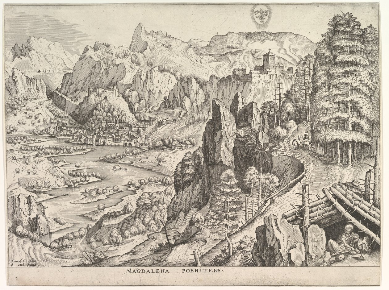 A Penitente Madalena Poenitens de The Large Landscapes, ca. 1555-56. de Johannes van Doetecum I
