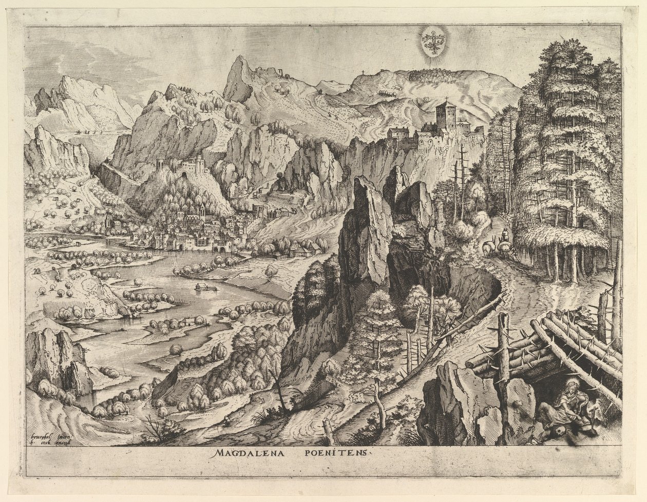 A Penitente Madalena Madalena Poenitens de As Grandes Paisagens, ca. 1555-56. de Johannes van Doetecum I