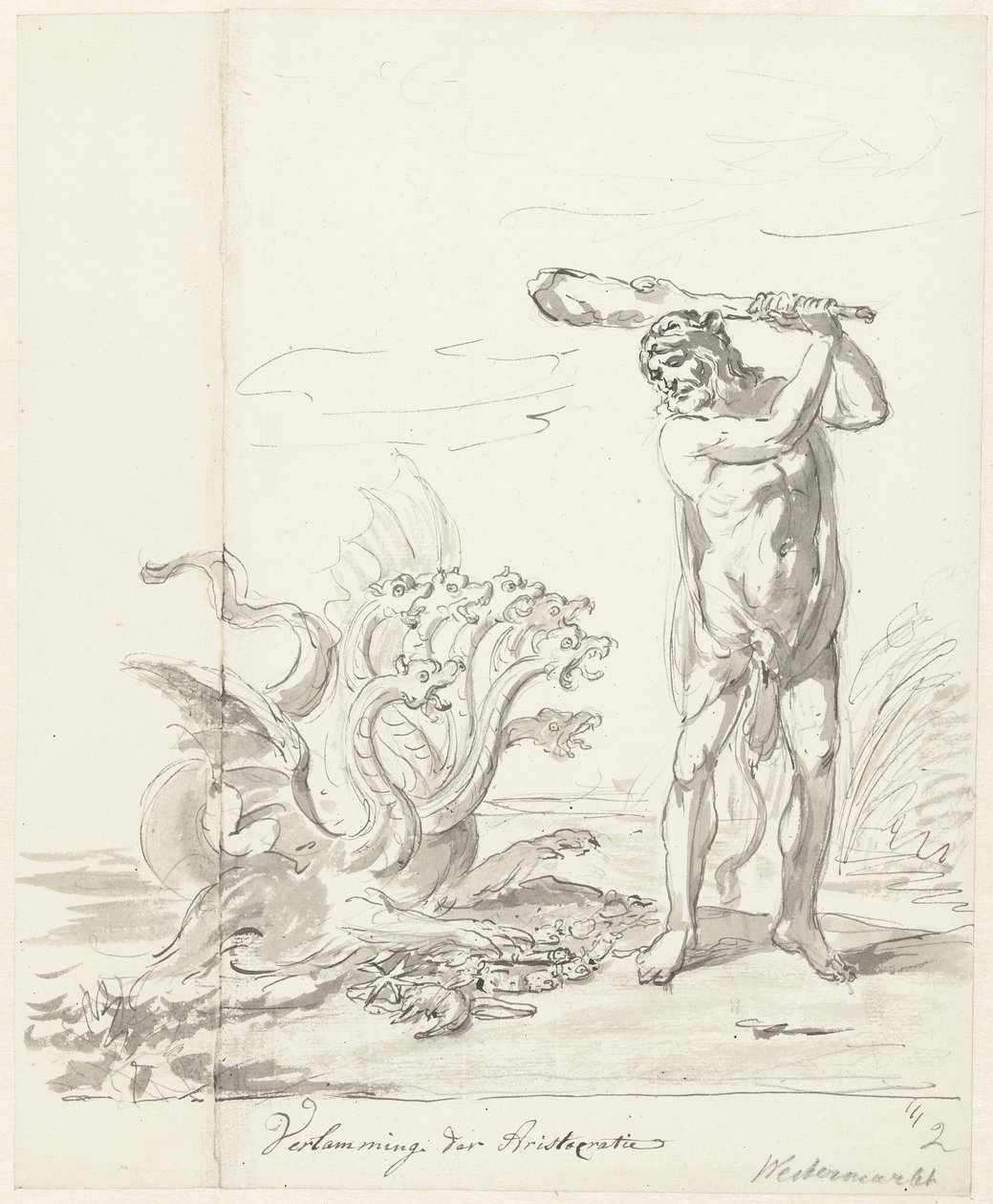 Destruição da Aristocracia, decoração sobre o Westermarkt, 1795
Destruição da Aristocracia (título sobre o objecto) de Johannes van Dregt (rejected attribution)