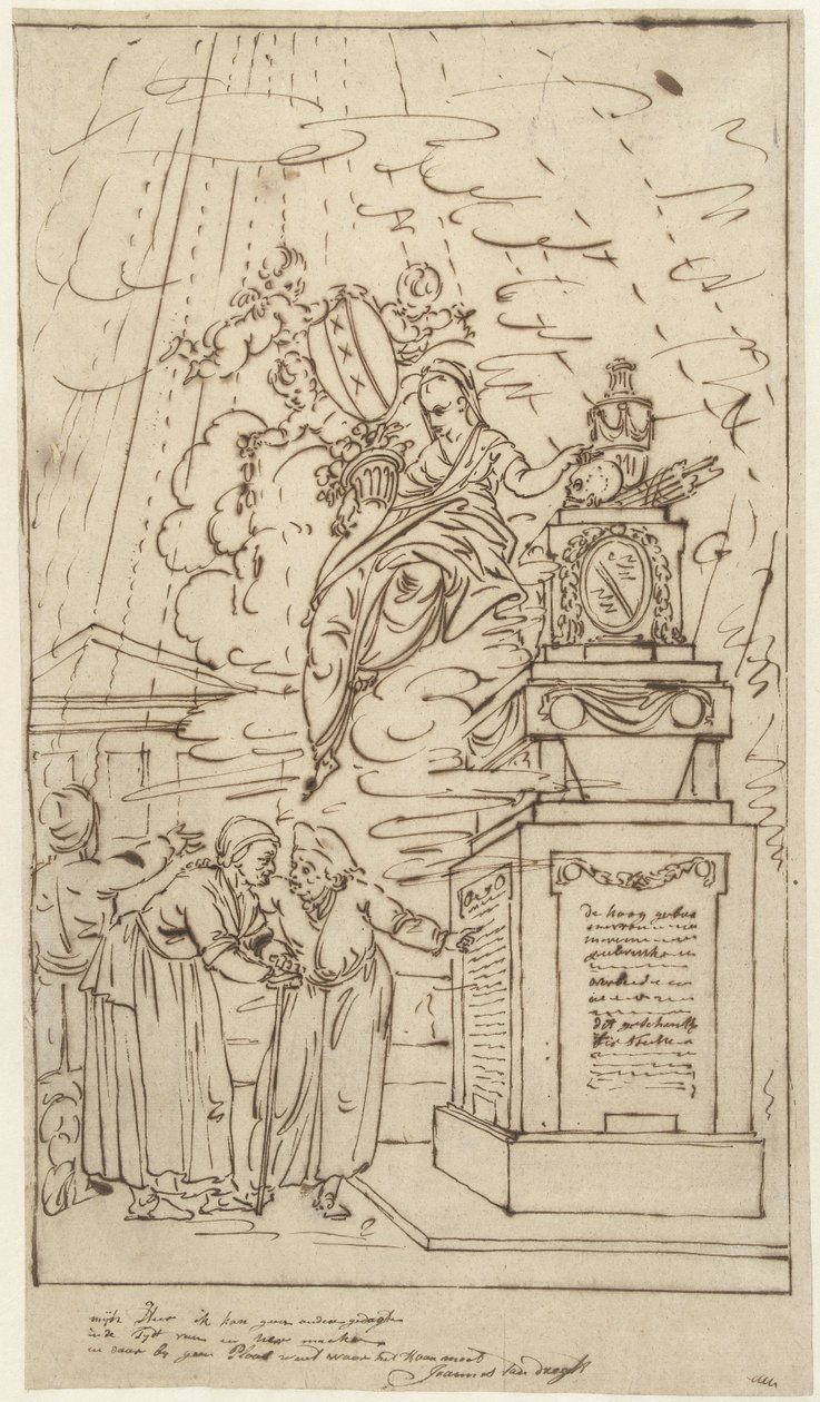 Números de um monumento grave de Johannes van Dregt
